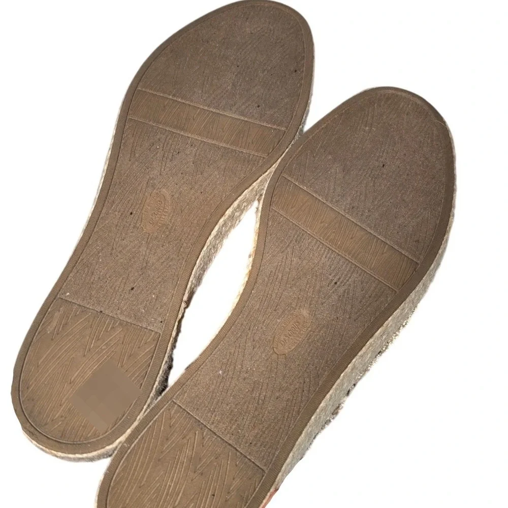Dr Scholls Find Me espadrille loafers tan black leopard print microsuede‎ 10M
